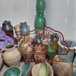 کلکسیون خمره و کوزه و کشک ساب و گلدون قدیمی