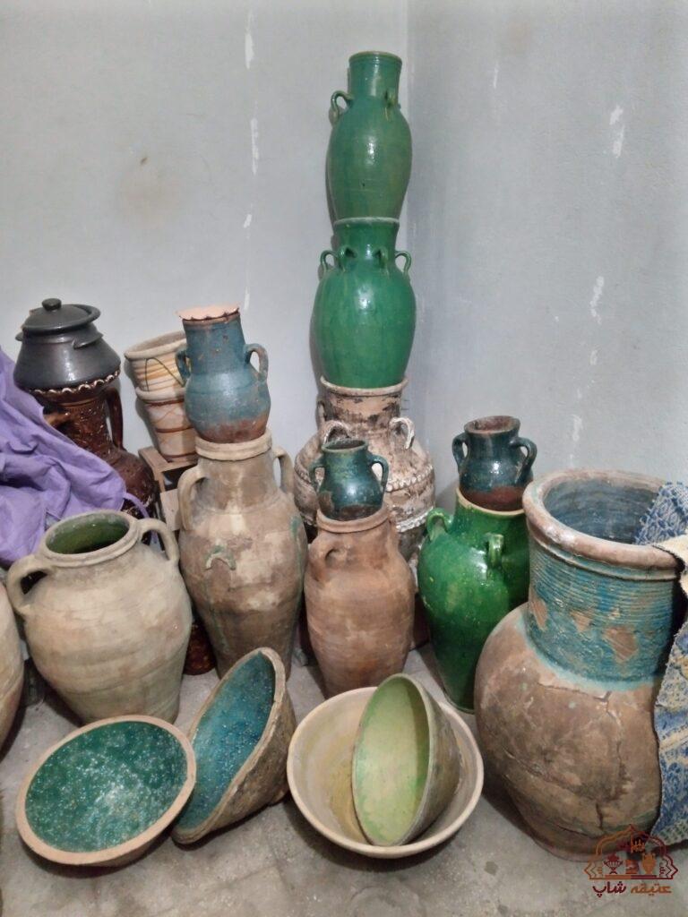 کلکسیون خمره و کوزه و کشک ساب و گلدون قدیمی