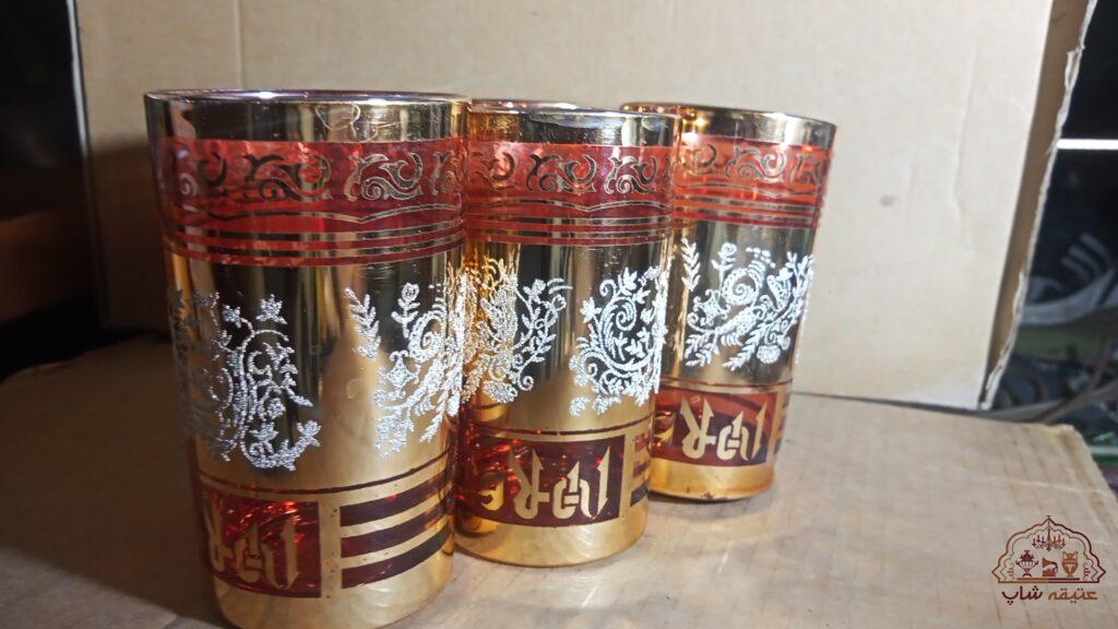 لیوان طلاکوب قدیمی قدمت دار کره ایی