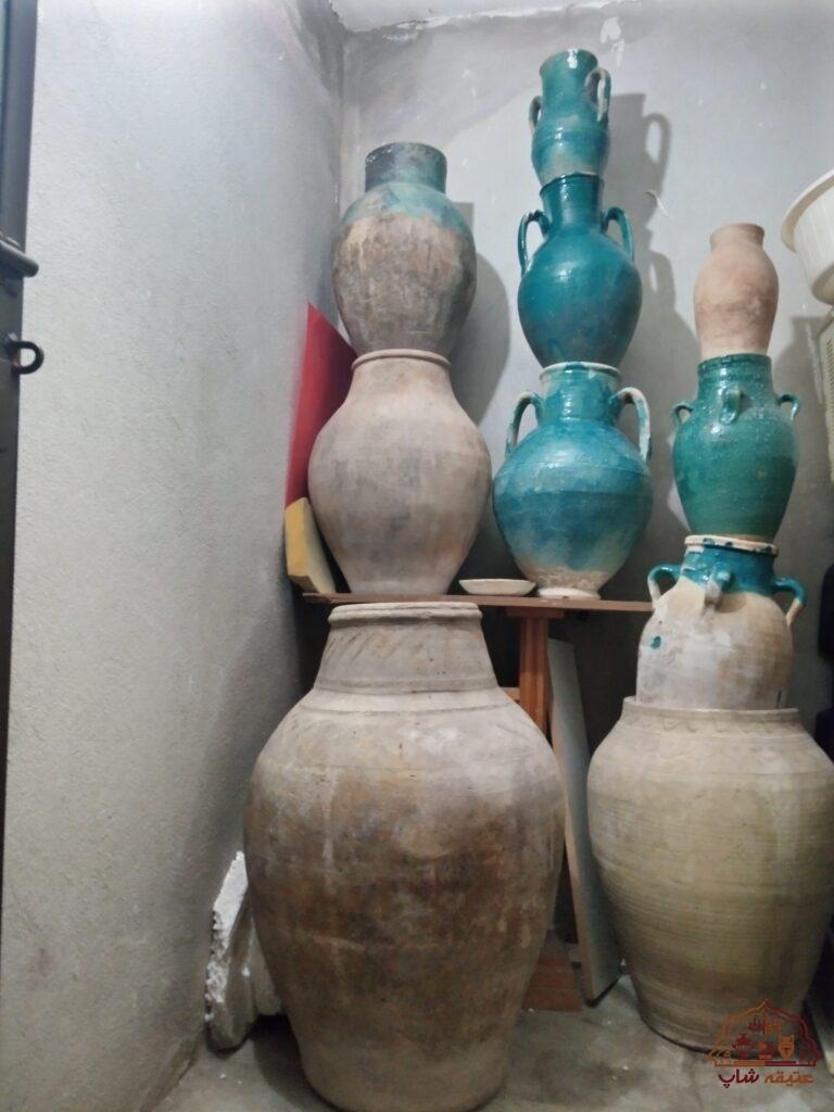 کلکسیون خمره و کوزه و کشک ساب و گلدون قدیمی