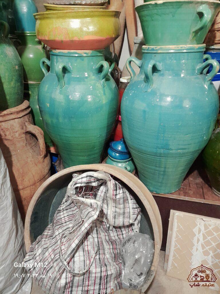 کلکسیون انواع خمره،کوزه و لانجین وگلدون قدیمی