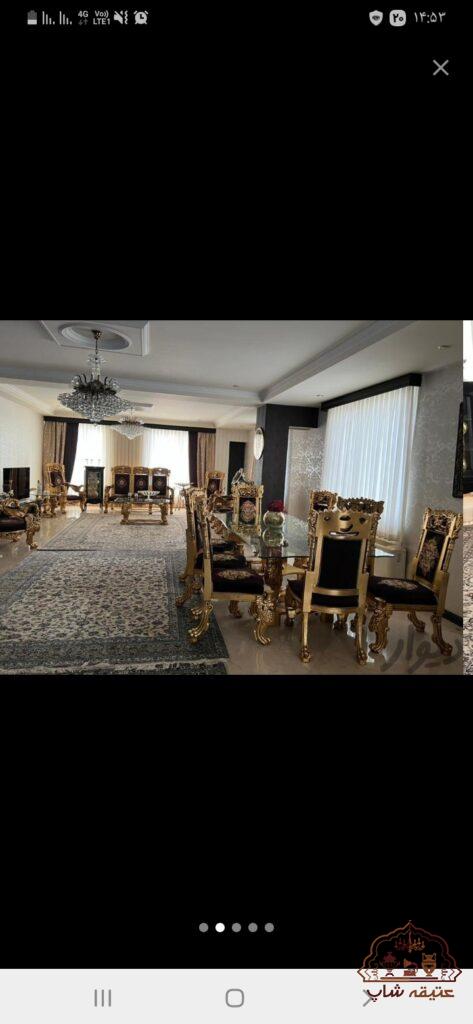 مبل و ناهار خوری دست ساز  عتیقه منبتکاری تماما