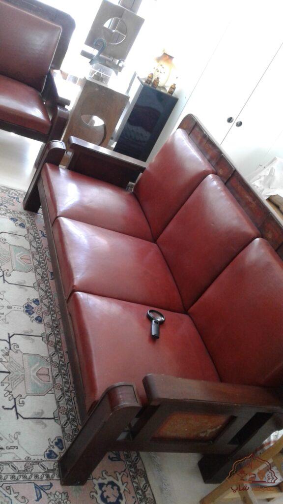 ست مبلمان چوبی مزین به نقاشی های دستی