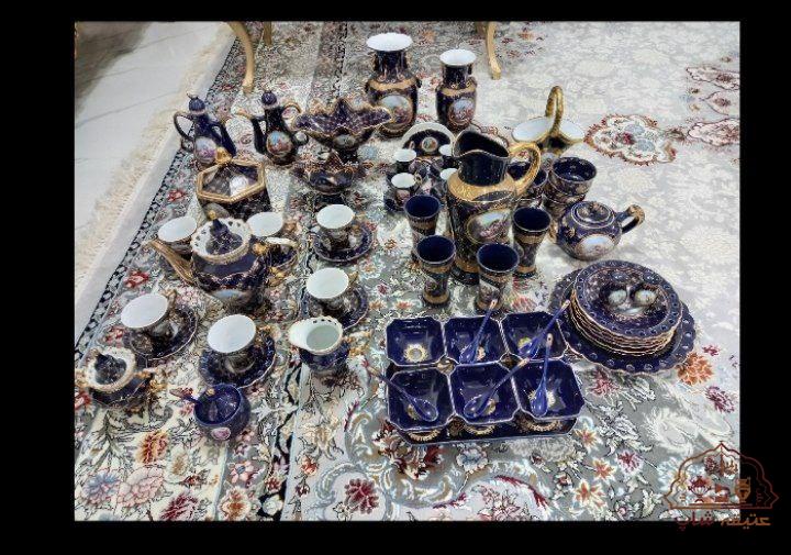 ظروف چینی سرمه ای دو دختر