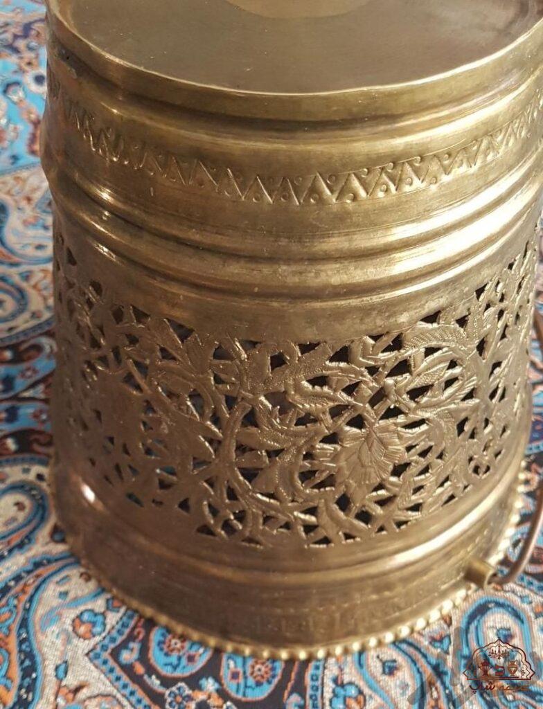 سطل جاگلدانی نفیس برنجی قدیمی